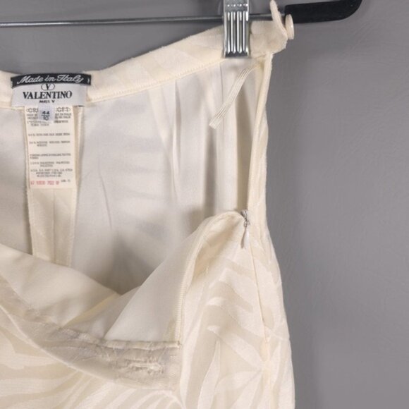 VALENTINO MISS V SILK Blend ITALY🇮🇹MADE Straight Pants Floral CRUPPO CFT 44/10 - Picture 9 of 11